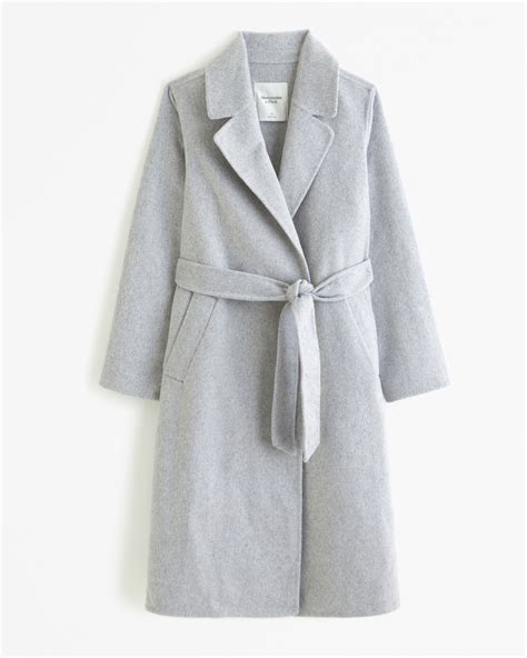 abercrombie wool coat|wool blend belted coat clearance.